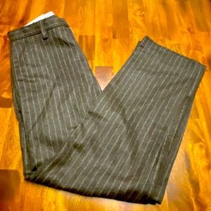 GAP Flat Front Wool Blend Pants Dark Grey Charcoal